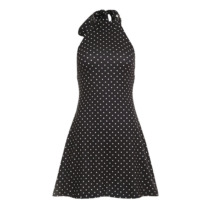 Damer Polka Dots Hängerkleid med hög krage Mirla-Eva Jonsson