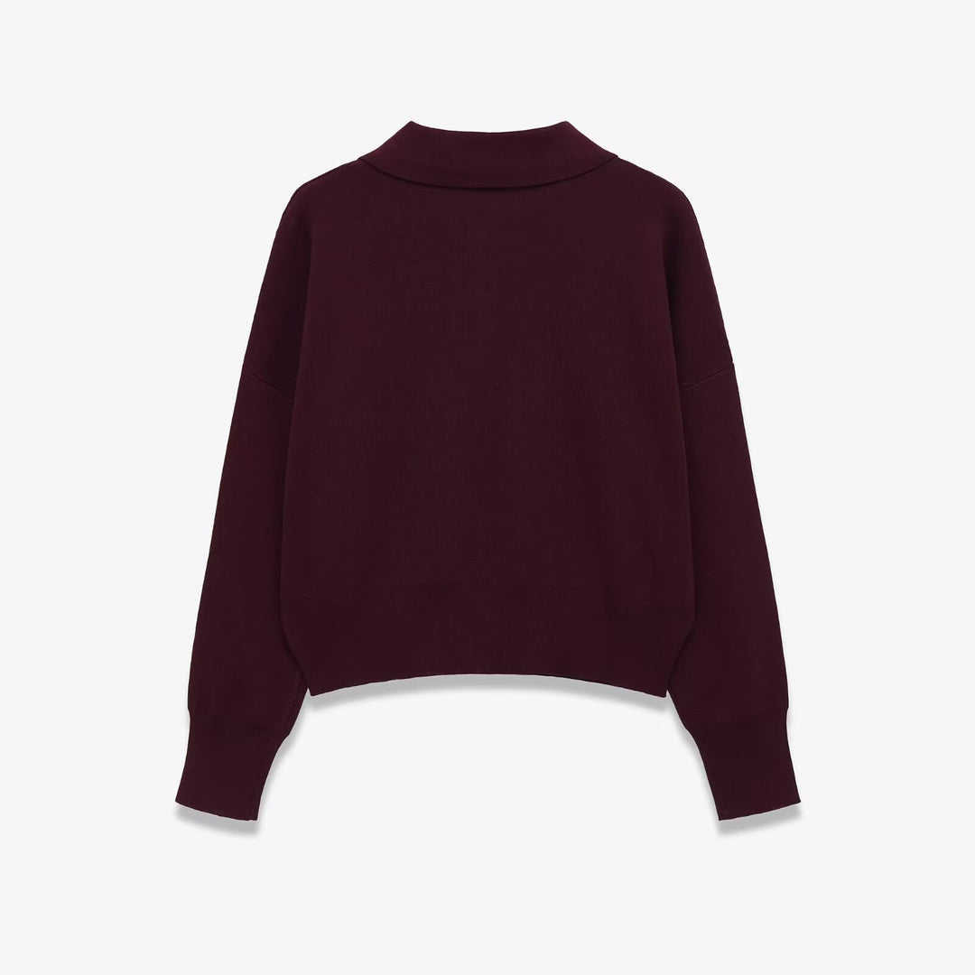 Damer Poloshirt med lång ärm och påsydd ficka Mirla-Eva Jonsson