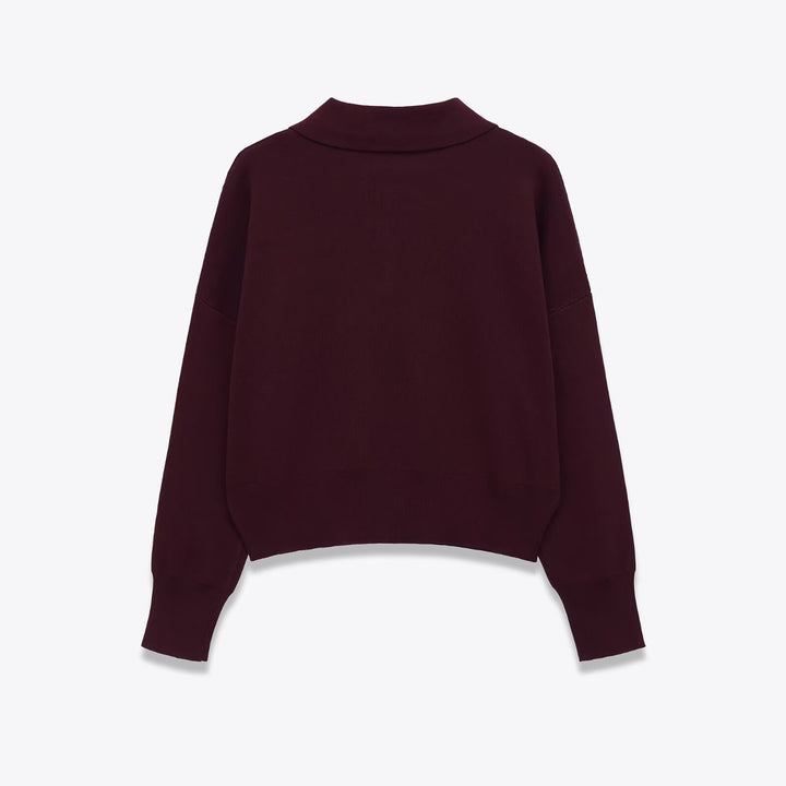 Damer Poloshirt med lång ärm och påsydd ficka Mirla-Eva Jonsson