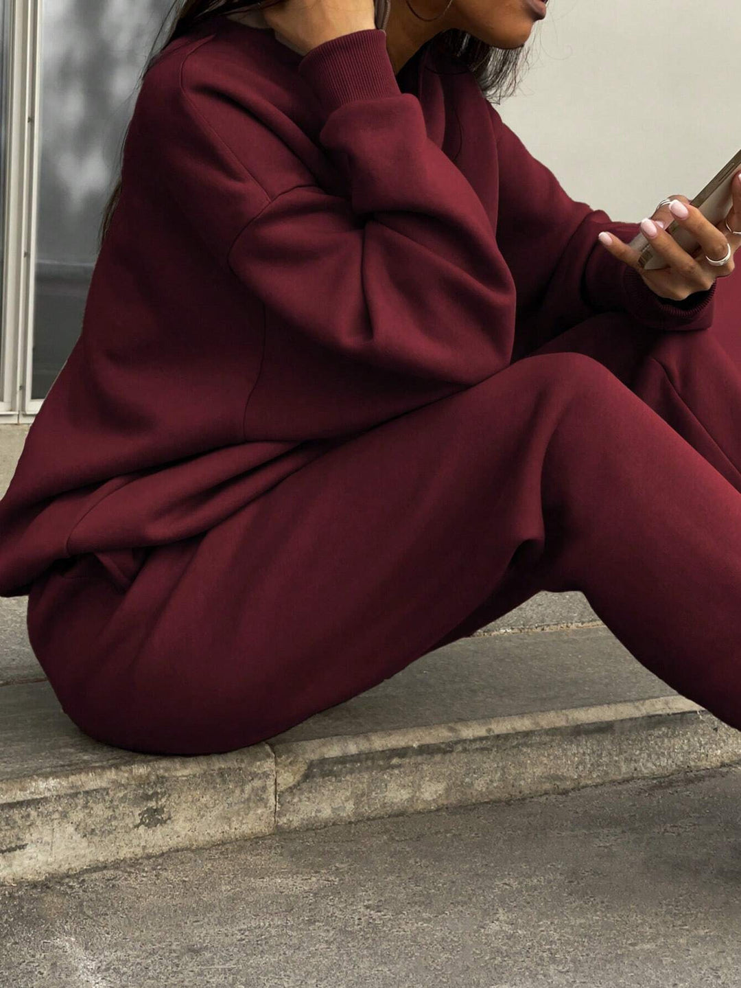 Damer Premium hooded sweat suit med hög krage Mirla-Eva Jonsson