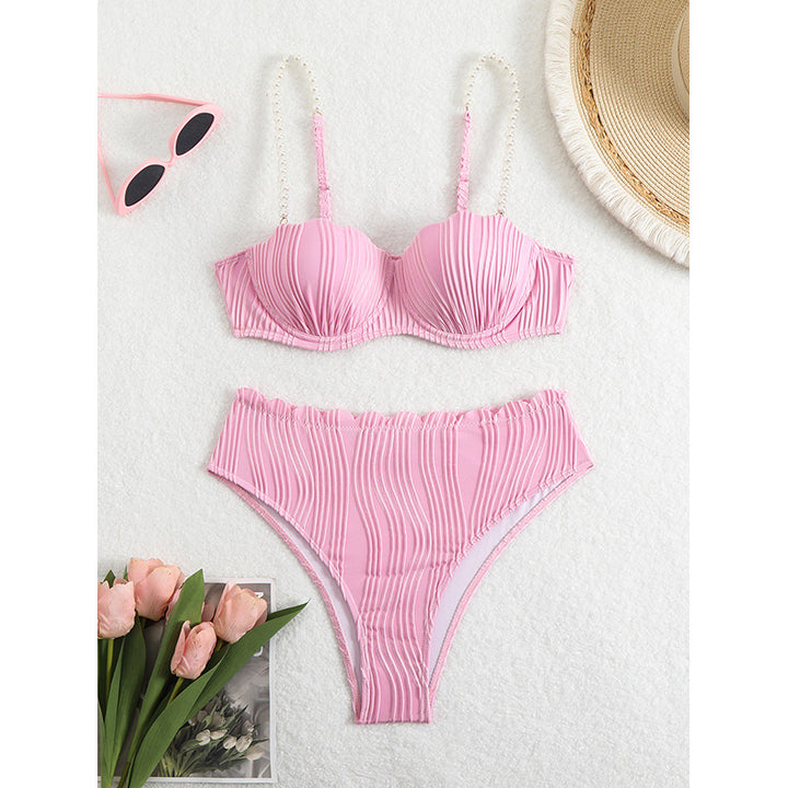 Damer Push-Up-Bikini med rynkning och eleganta band Mirla-Eva Jonsson