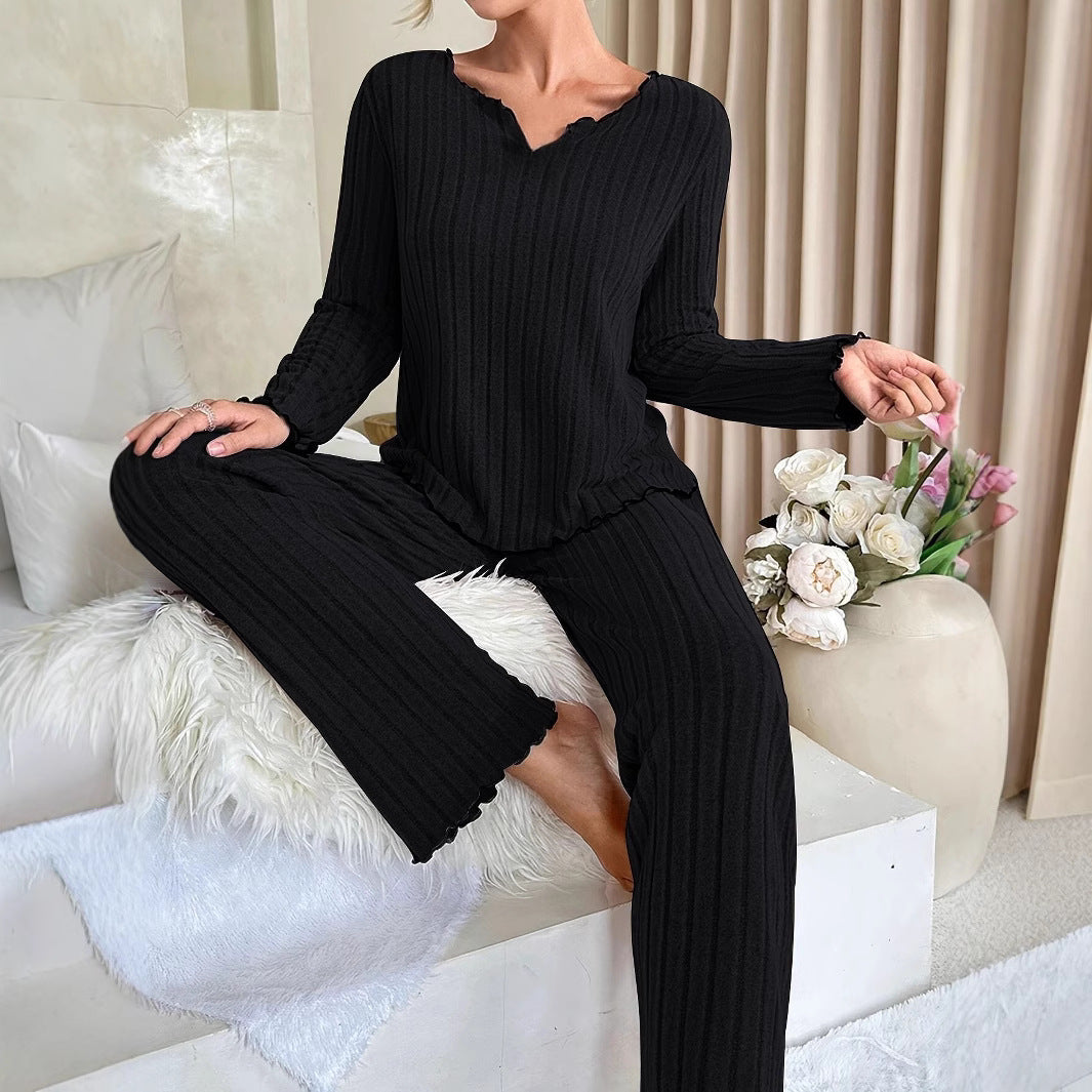 Damer Pyjamaset med eleganta volangdetaljer Mirla-Eva Jonsson
