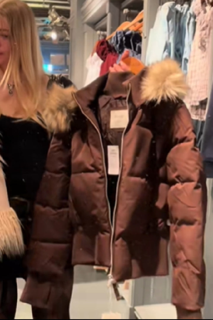 Damer Quilted Vinterjacka med avtagbar huva och elastiska muddar Mirla-Eva Jonsson