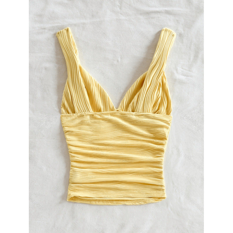 Damer Raffinerat Cropped Top med Volangdetaljer Mirla-Eva Jonsson