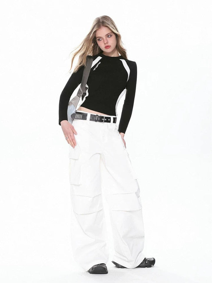 Damer Raglan Långärmad T-Shirt Kontrast Slim Fit-Eva Jonsson