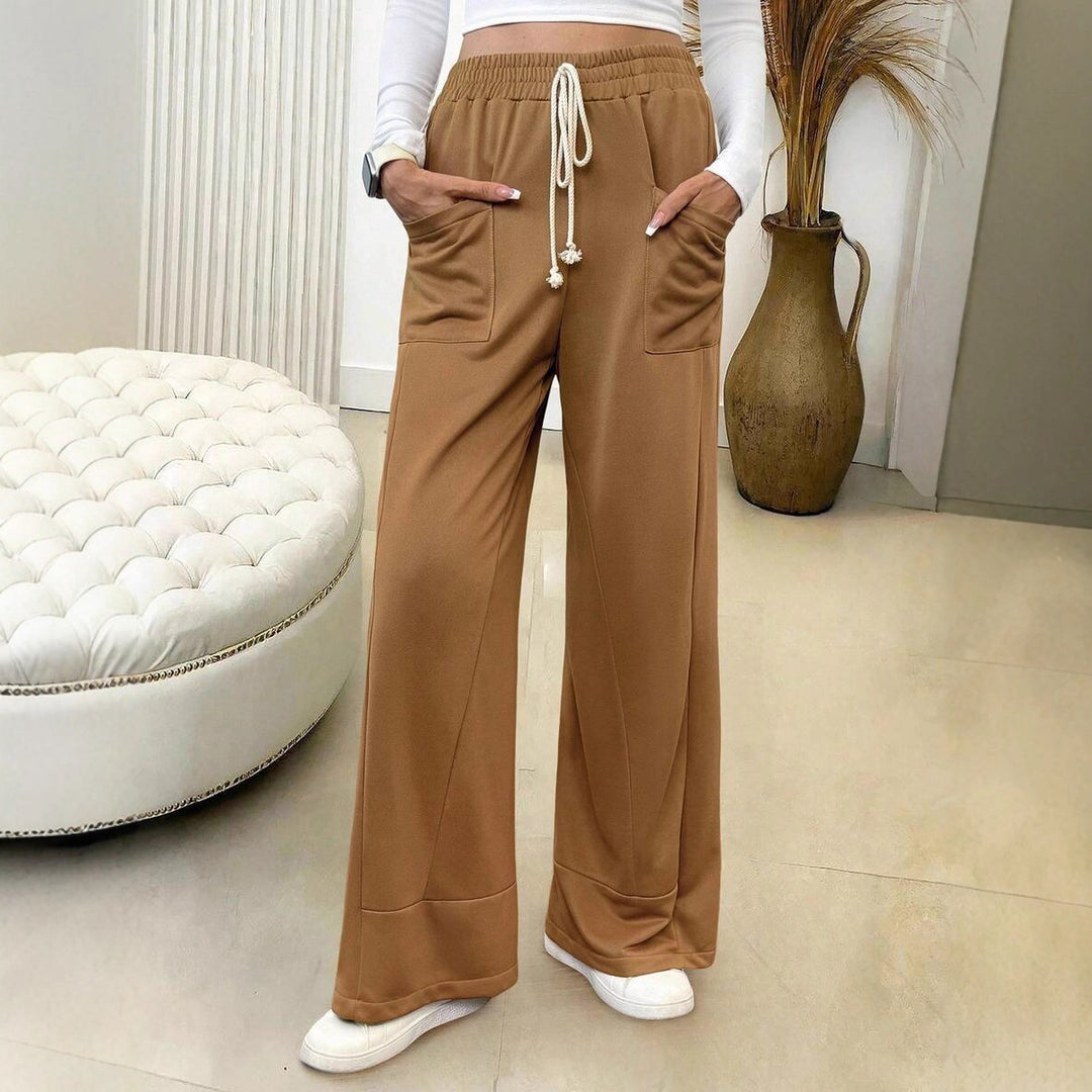 Damer Relaxed Fit Fritidsbyxor med elastisk midja och sidofickor Mirla-Eva Jonsson