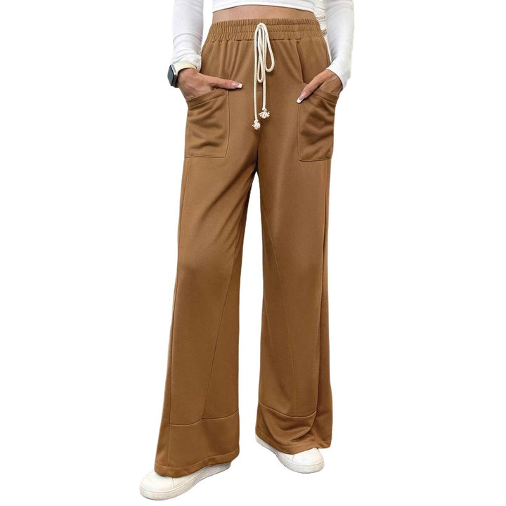 Damer Relaxed Fit Fritidsbyxor med elastisk midja och sidofickor Mirla-Eva Jonsson