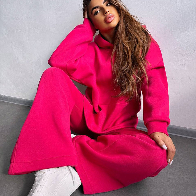 Damer Relaxed Fit Hoodie och Palazzo Byxor Set Mirla-Eva Jonsson