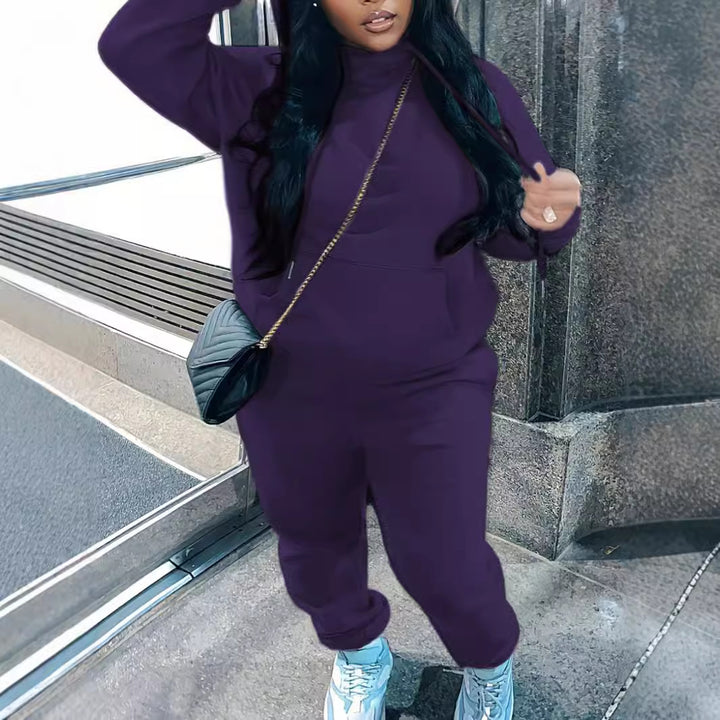 Damer Relaxed Fit Hoodie-set med elastisk midja och kängurufickor Eva Jonsson-Eva Jonsson