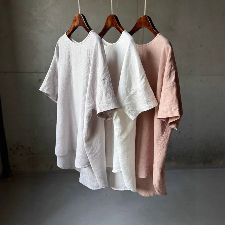 Damer Relaxed Fit Linne T-shirt Mirla-Eva Jonsson