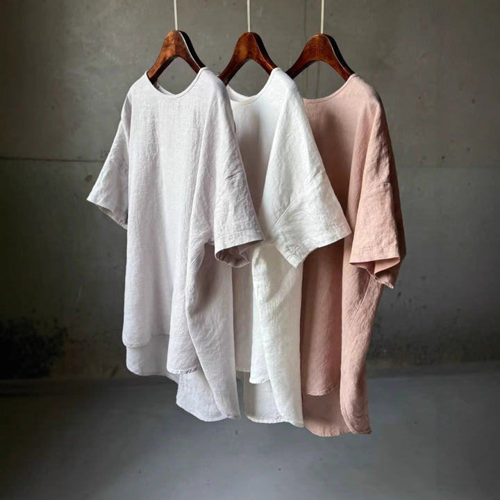 Damer Relaxed Fit Linne T-shirt Mirla-Eva Jonsson