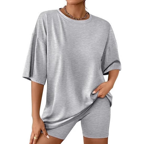 Damer Relaxed Fit Oversized T-shirt och Biker-shorts-set Mirla-Eva Jonsson