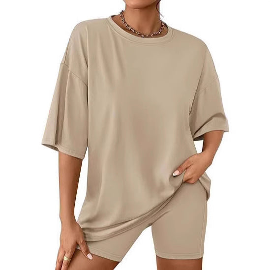Damer Relaxed Fit Oversized T-shirt och Biker-shorts-set Mirla-Eva Jonsson