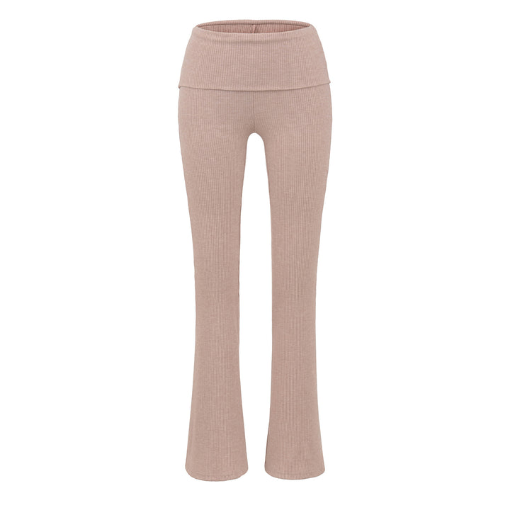Damer Ribbstickad Flared-leggings Mirla-Eva Jonsson