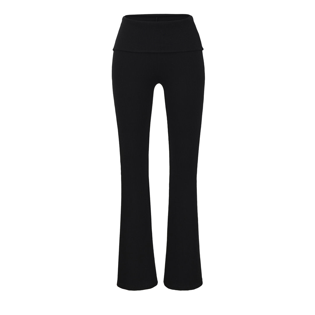 Damer Ribbstickad Flared-leggings Mirla-Eva Jonsson