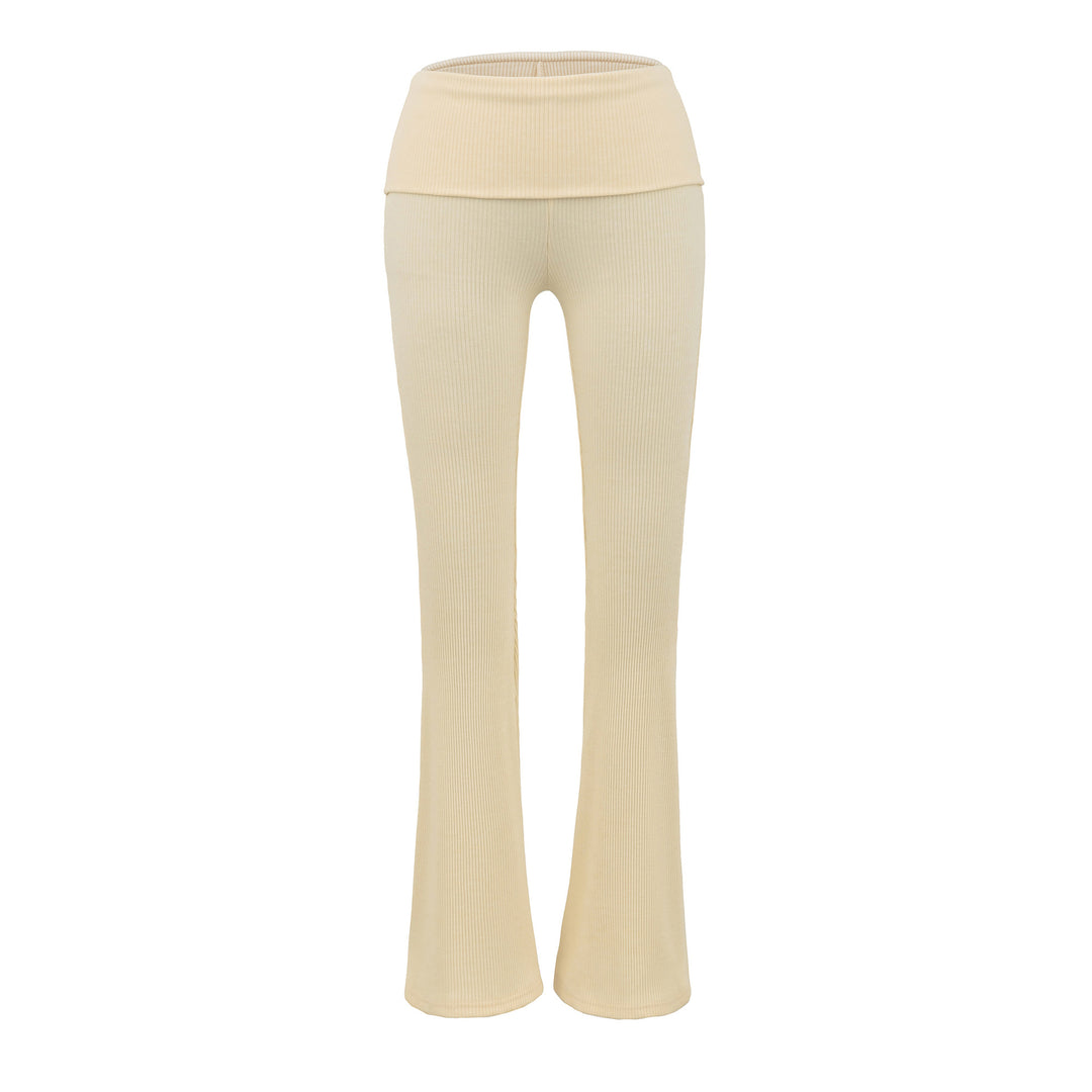 Damer Ribbstickad Flared-leggings Mirla-Eva Jonsson