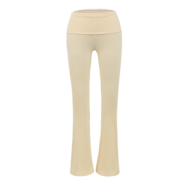 Damer Ribbstickad Flared-leggings Mirla-Eva Jonsson