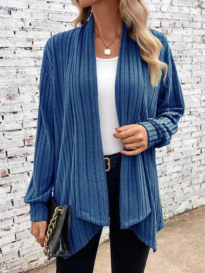 Damer Ribstickad Cardigan med öppen framsidesdesign Mirla-Eva Jonsson