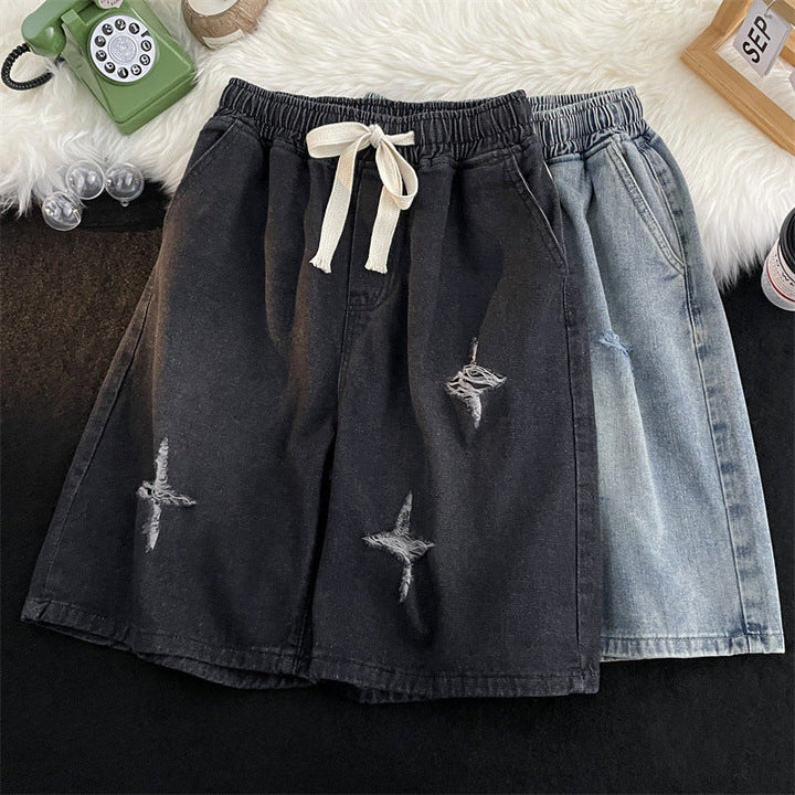 Damer Rivna Denim Bermuda Shorts Mirla-Eva Jonsson