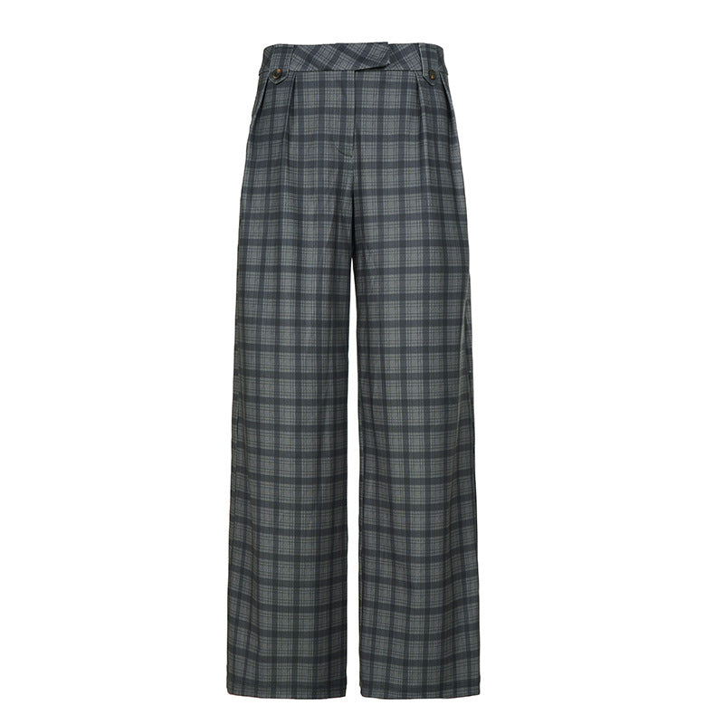 Damer Rutig Culotte-byxa med hög midjeband och elegant veckning Mirla-Eva Jonsson