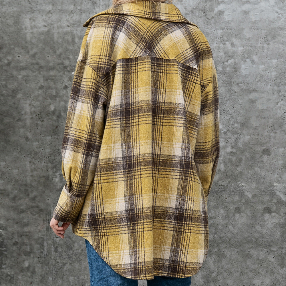 Damer Rutig Över skjorta med kort snitt Eva Jonsson-Eva Jonsson