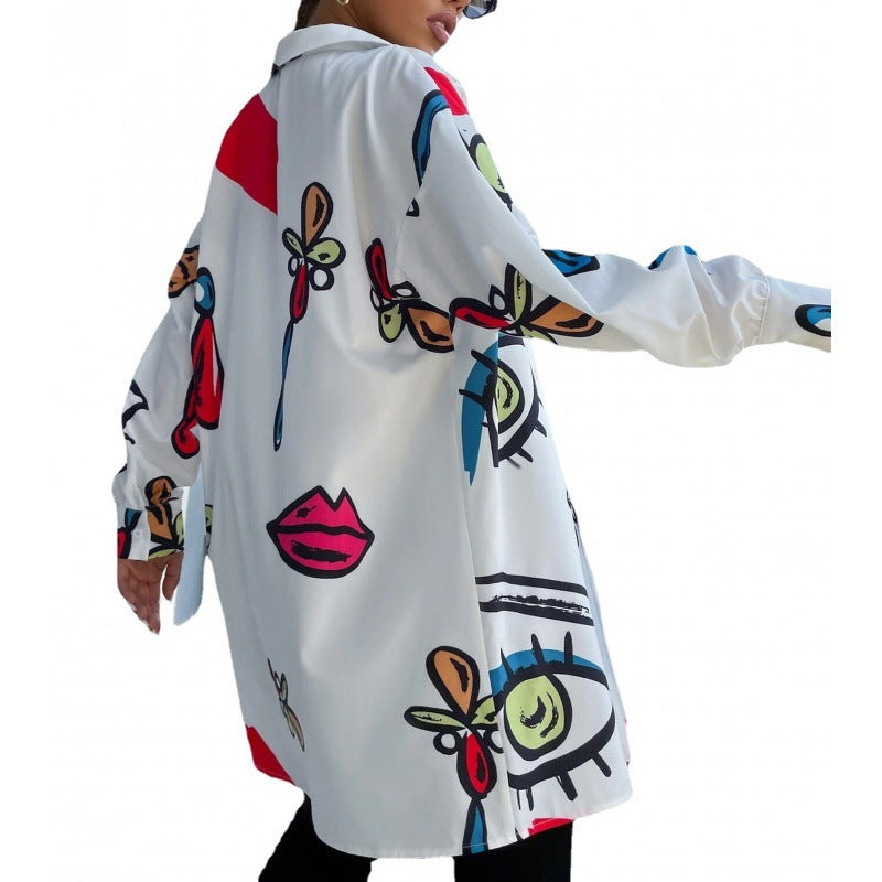 Damer Rutig Overshirt-Jacka med kreativt mönster Mirla-Eva Jonsson