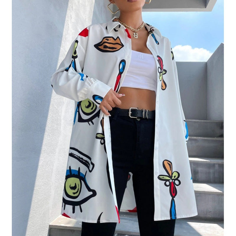 Damer Rutig Overshirt-Jacka med kreativt mönster Mirla-Eva Jonsson