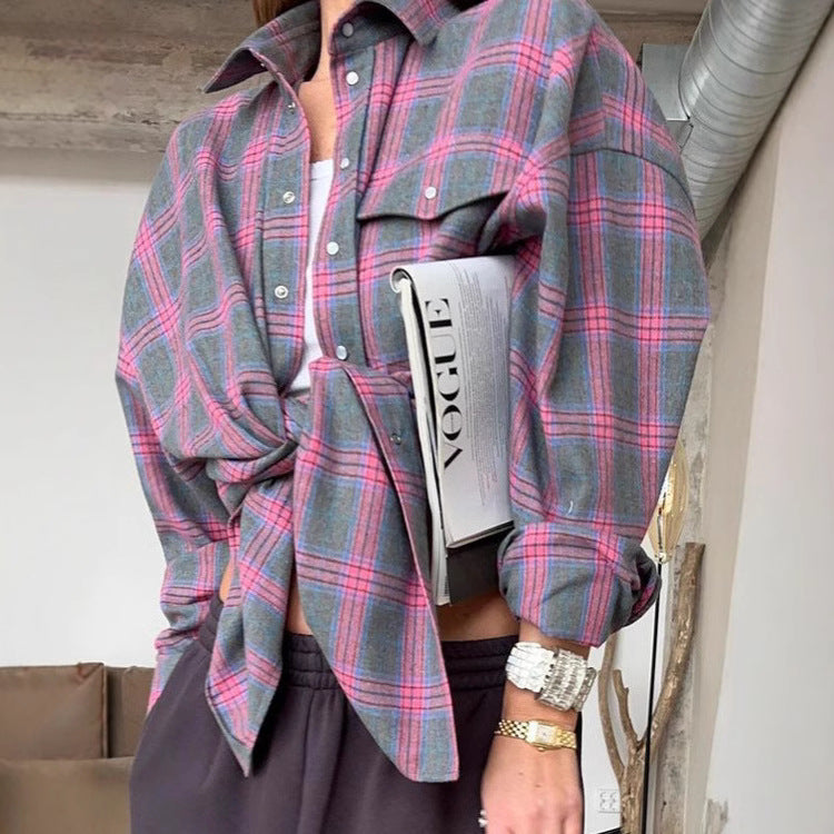 Damer Rutig Overshirt Mirla-Eva Jonsson