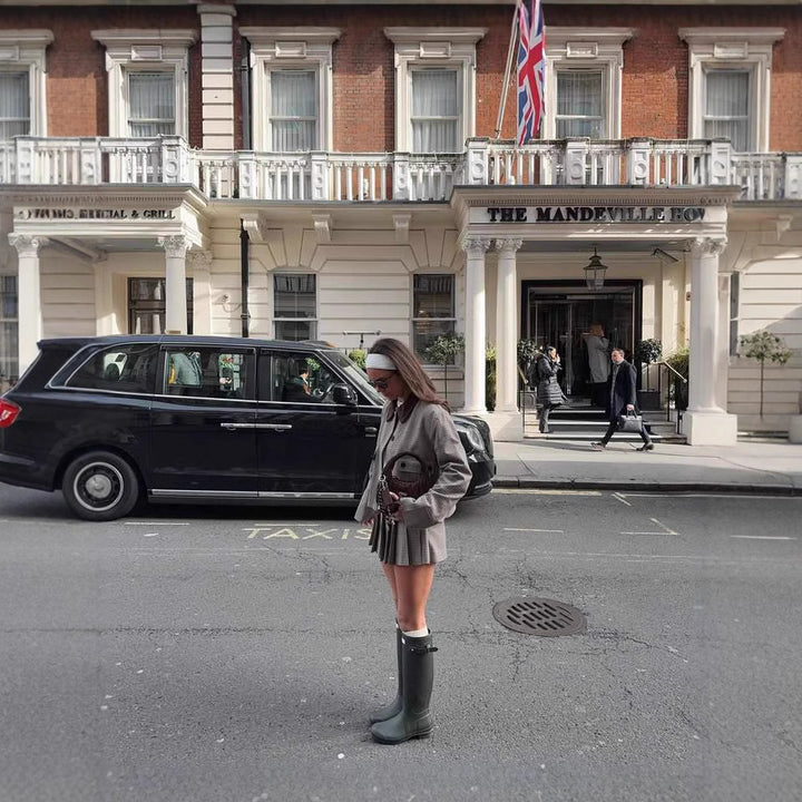 Damer Rutigt Blazer med matchande Kjol Eva Jonsson-Eva Jonsson