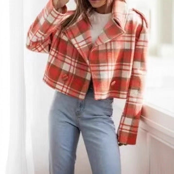 Damer Rutigt Kort Blazer Mirla-Eva Jonsson