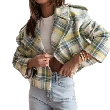 Damer Rutigt Kort Blazer Mirla-Eva Jonsson