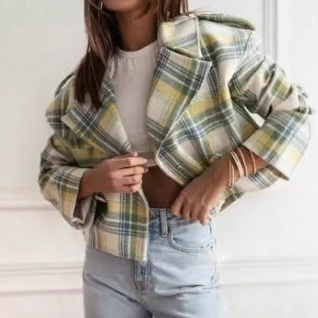 Damer Rutigt Kort Blazer Mirla-Eva Jonsson