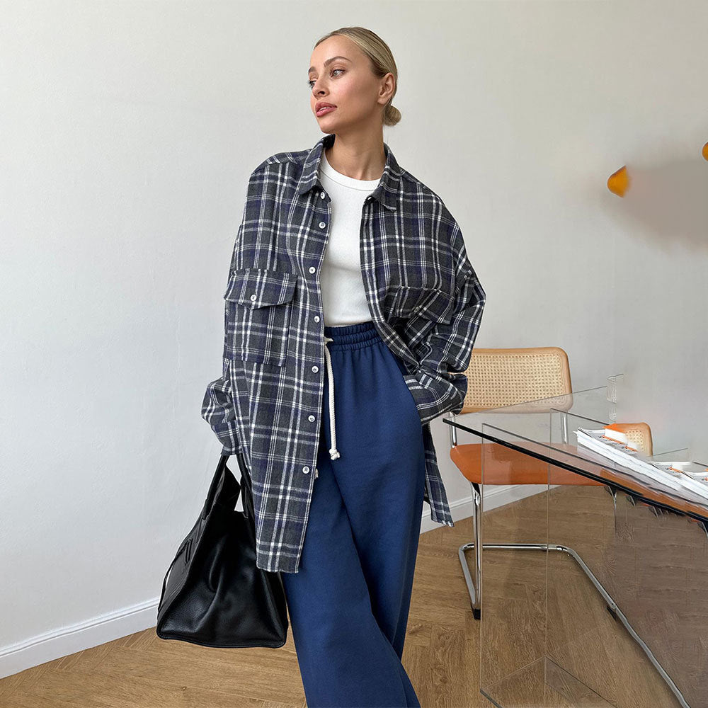 Damer Rutigt Över skjorta Mirla-Eva Jonsson