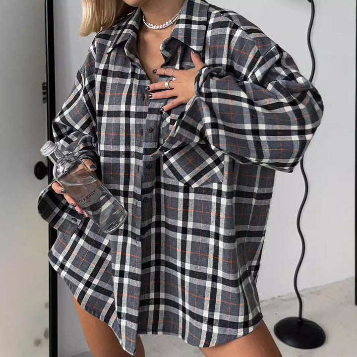 Damer Rutigt Overshirt Skjortblus Mirla-Eva Jonsson