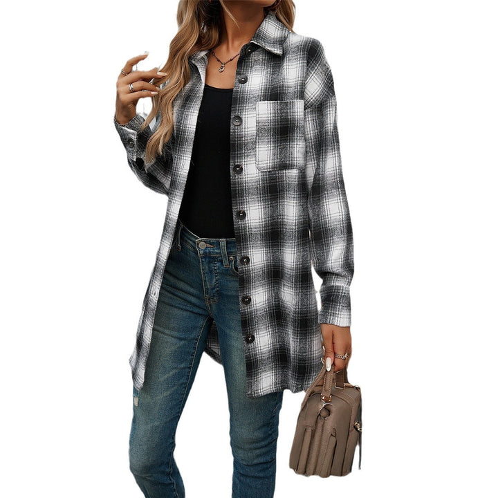 Damer Rutigt Overshirt med Lätt Passform och Moderna Detaljer Mirla-Eva Jonsson