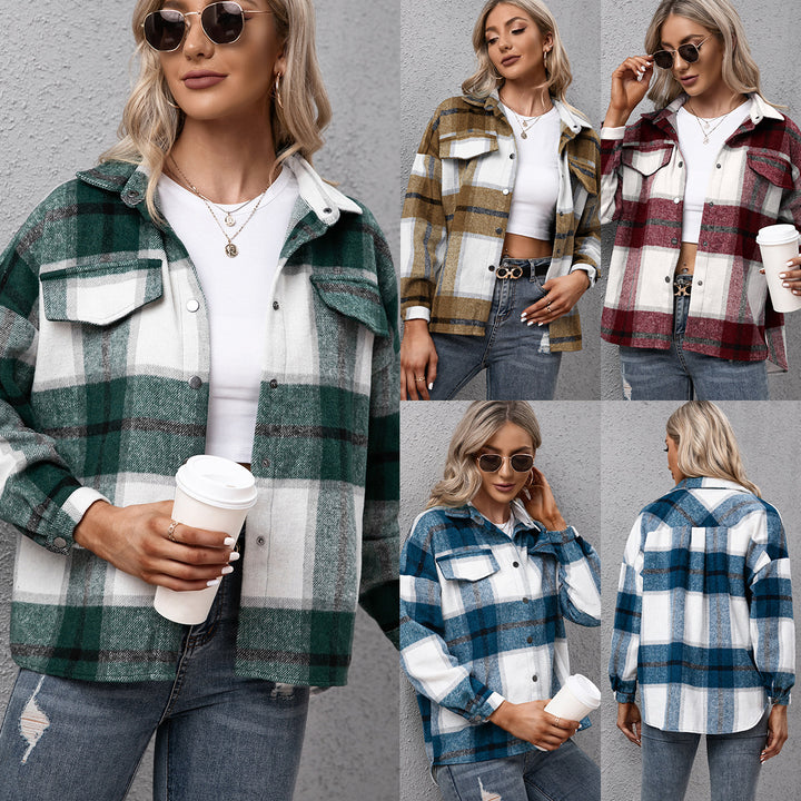 Damer Rutigt Overshirtjacka i avslappnad passform Eva Jonsson-Eva Jonsson