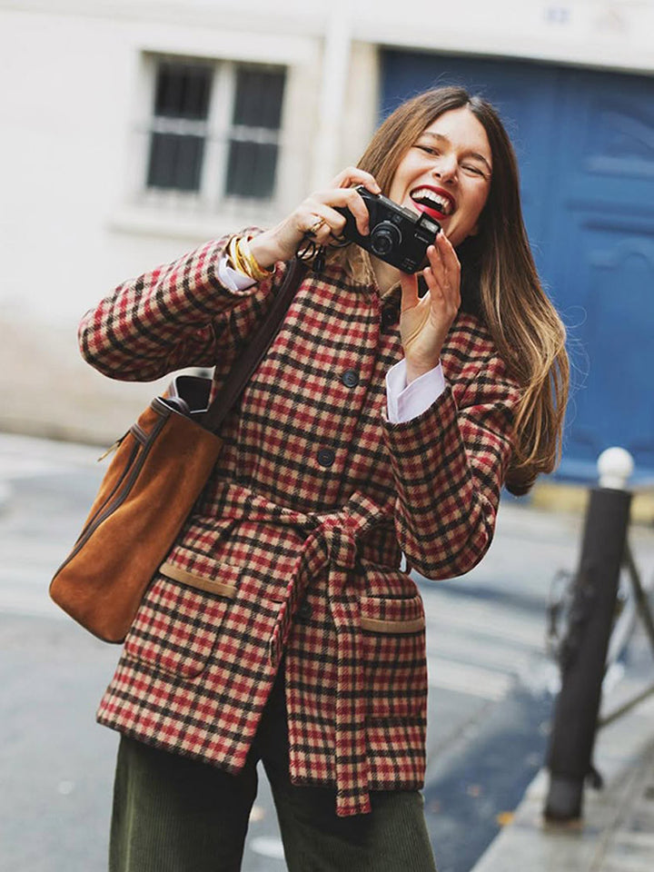 Damer Rutigt Oversized-Jacka Mirla-Eva Jonsson
