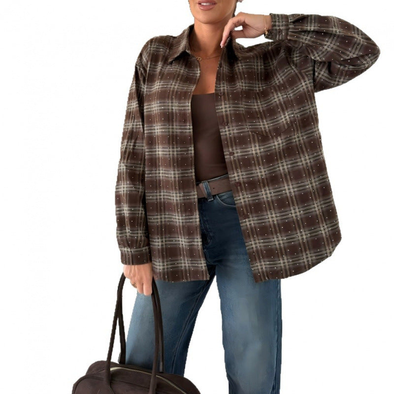 Damer Rutigt Oversized-Skjorta Mirla-Eva Jonsson