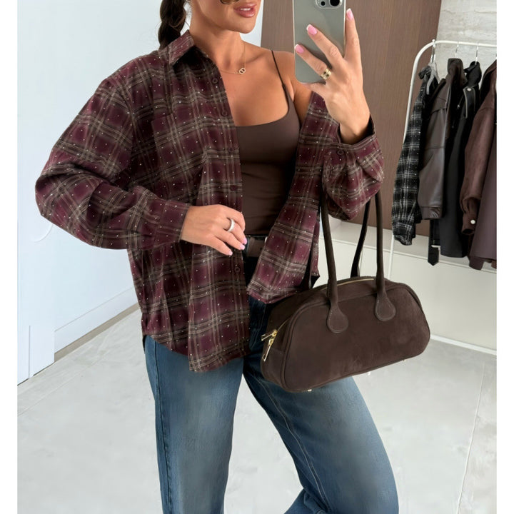 Damer Rutigt Oversized-Skjorta Mirla-Eva Jonsson