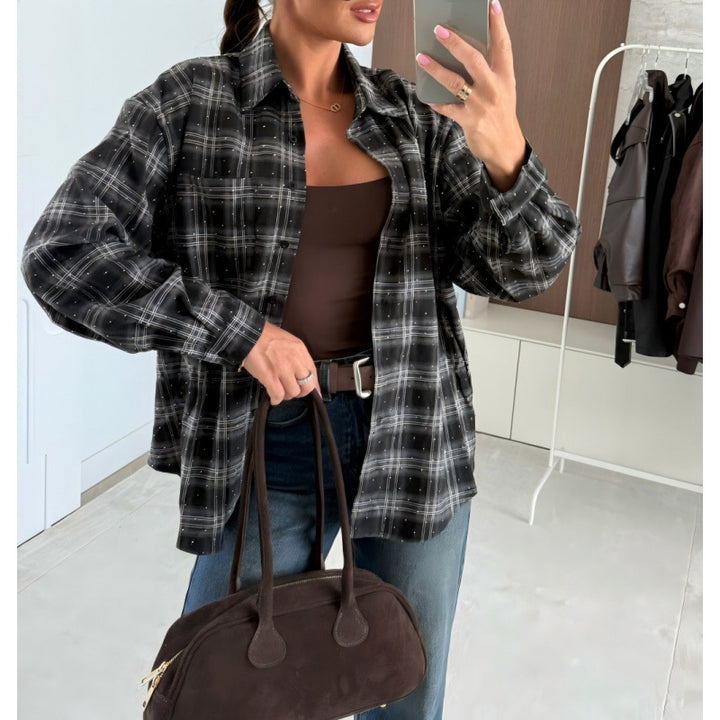 Damer Rutigt Oversized-Skjorta Mirla-Eva Jonsson