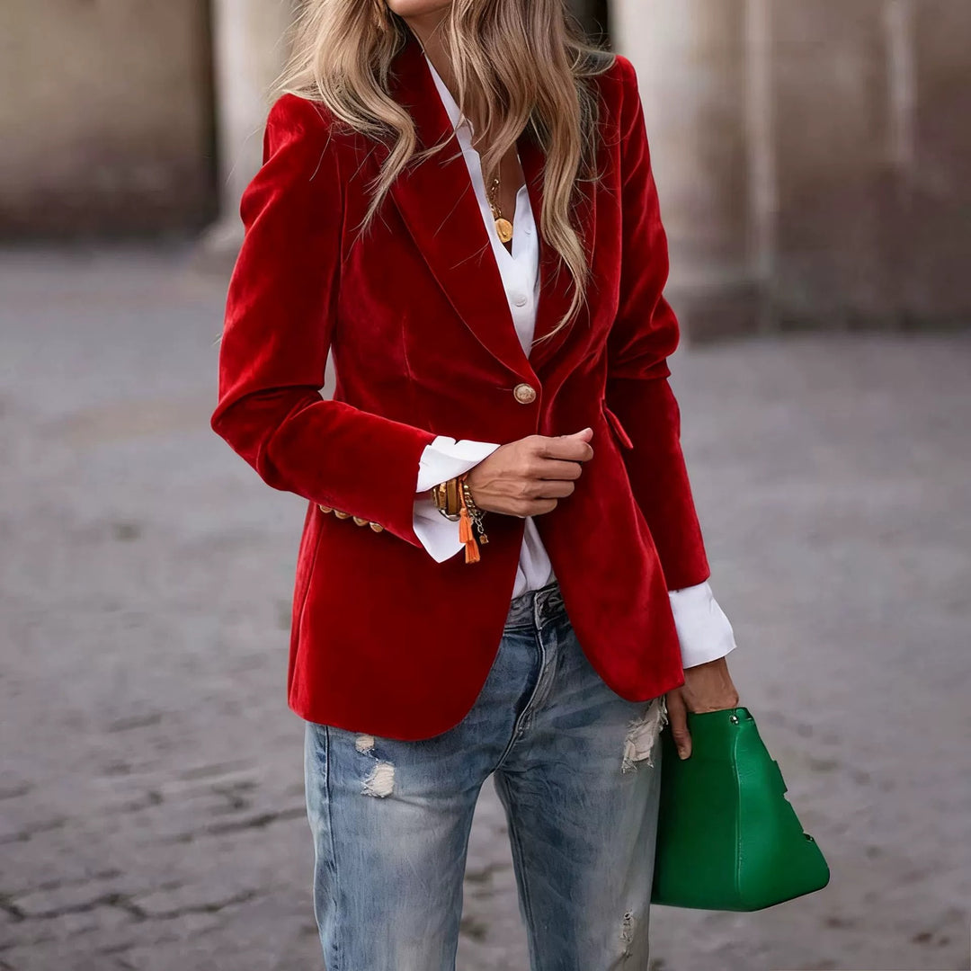 Damer Samt Blazer Mirla-Eva Jonsson