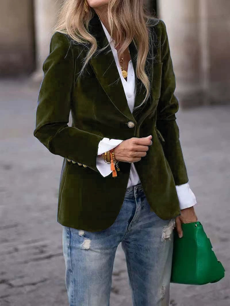 Damer Samt Blazer Mirla-Eva Jonsson