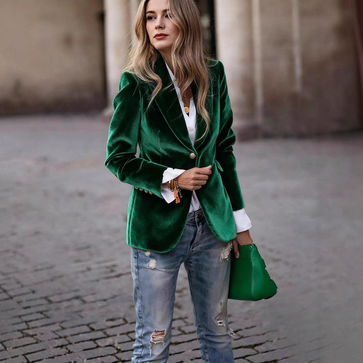 Damer Samt Blazer Mirla-Eva Jonsson
