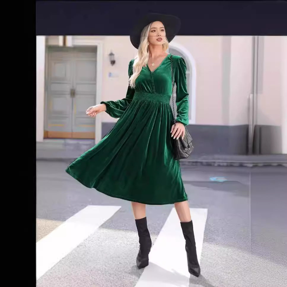 Damer Samt Klänning i Vintage-stil Mirla-Eva Jonsson
