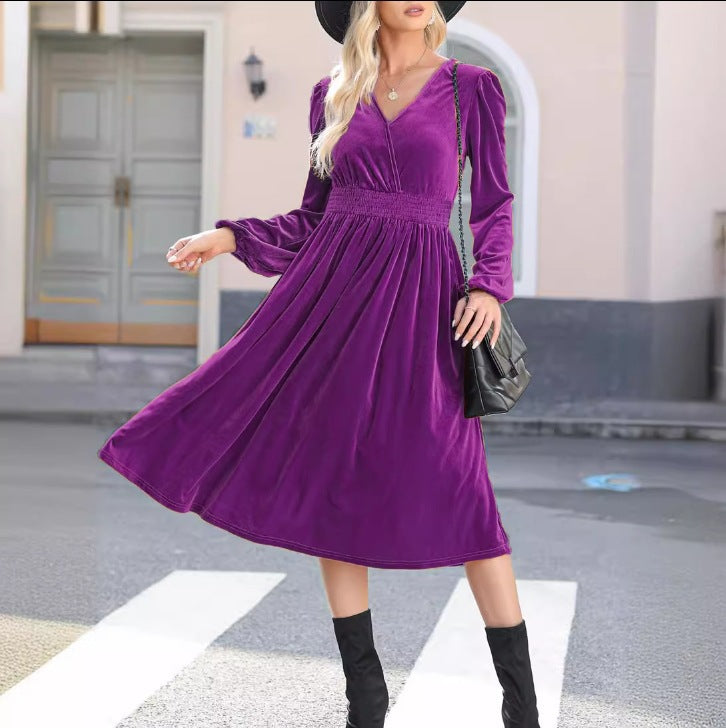 Damer Samt Klänning i Vintage-stil Mirla-Eva Jonsson