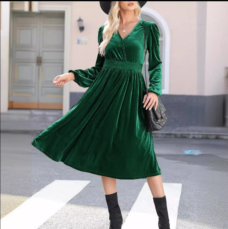 Damer Samt Klänning i Vintage-stil Mirla-Eva Jonsson
