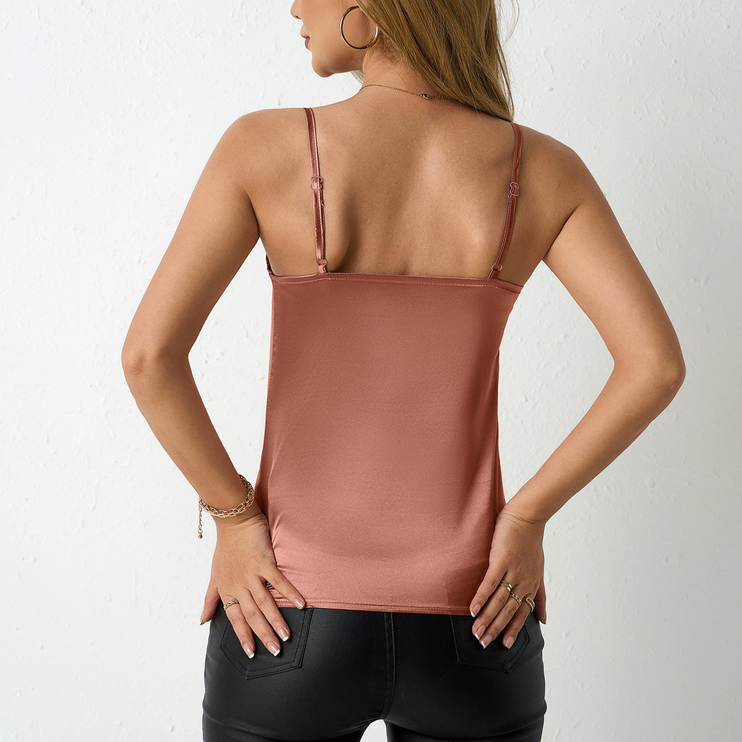 Damer Satin Top med elegant hjärtutsnitt Mirla-Eva Jonsson