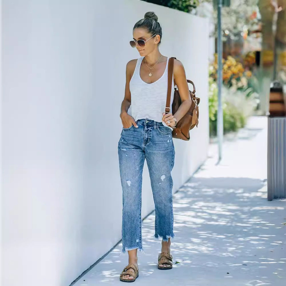 Damer Skinny High-Waist Jeans Mirla-Eva Jonsson