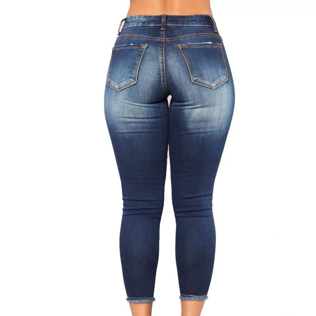 Damer Skinny-jeans med trendiga förstörda detaljer Mirla-Eva Jonsson