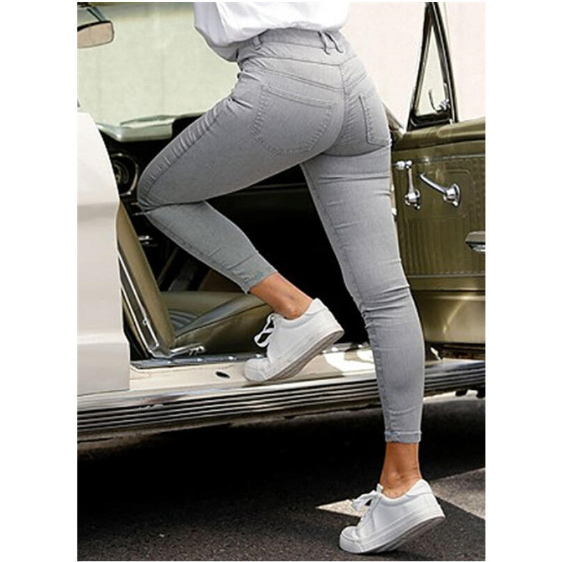Damer Slim Fit Jeans med knapplista Mirla-Eva Jonsson